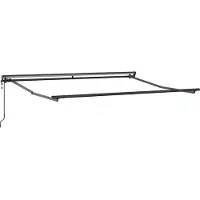 vidaXL Zonnescherm Frame Verstelbaar Antraciet 3,5 x 2,5 m Staal