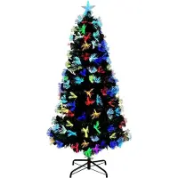vidaXL Kunstkerstboom met 120 LED met standaard Groen 120 cm PVC