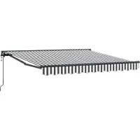 vidaXL Zonnescherm Frame Antraciet en Wit 350 x 250 cm