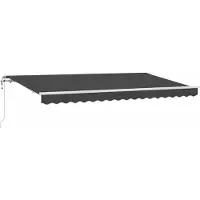 vidaXL Uitschuifbare luifel Antraciet 400 x 200 cm Stof