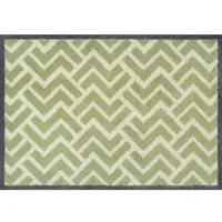 Turtle Mat Turtle Wasbare Deurmat - Herringbone Green - 60 x 85cm