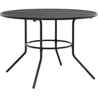 vidaXL Terrastafel rond Ø110x72,5 cm gepoedercoat staal antracietkleur