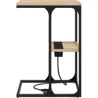 vidaXL Nachtkastje Sonoma Eik 41,5 x 26 x 60,5 cm Bewerkt hout