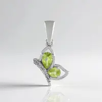 Cavill - Vlinder Hanger 925 Sterling Zilver Geplatineerd - 0,40 ct Peervormige Briljant Sfeen - Zirkonia Accent - Elegant 19x7 mm