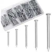 LONGZIMING -Platte kopspijkers - stalen spijkers - corrosiebestendig door verzinking - koolstofstaal - voor hout en gipsplaat - 350 stuks - zilver