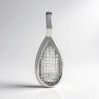 Cavill - Zilveren Hanger - 925 Sterling Zilver - Witte Kwarts Fancy Peervorm 3,513 ct - Luxe Elegante Drappelvorm Hanger Dames