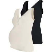 Mamalicious Top beige / zwart