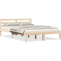 vidaXL Bedframe Bruin 215,5 x 145,5 x 69,5 cm Massief vurenhout