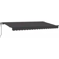 vidaXL Uitschuifbare luifel Antraciet 400 x 200 cm Stof