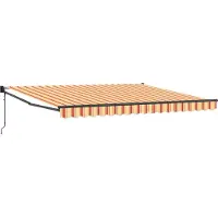 vidaXL Uitschuifbare luifel Geel en Oranje 400 × 300 cm