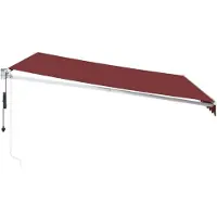 vidaXL Luifel automatisch uittrekbaar 400x300 cm bordeauxrood