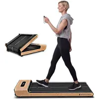 Sportstech WoodPad Pro_LWD inklapbare loopband hout, tot 8 km/u, 120 kg