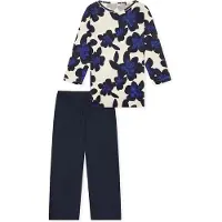 Schiesser Pyjama ivoor / donkerblauw