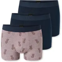 Schiesser Boxershorts ' 95/5 ' beige / donkerblauw