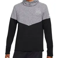 Nike Heren Repel Therma-Fit Hardloopshirt (Zwart/Grijs)