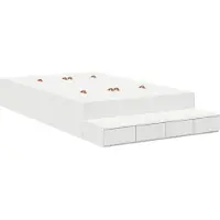 vidaXL Opbergbedframe met lade met opslag Wit 120 cm Bewerkt hout