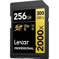 Lexar Professional SDXC 2000x GOLD 256 Go 260 Mo/s
