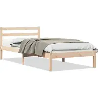 vidaXL Bedframe Bruin 215,5 x 85,5 x 69,5 cm Massief vurenhout