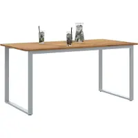 vidaXL Tuintafel, grijs, 160 x 80 x 75 cm, massief acaciahout