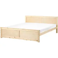 Beliani DAUPHIN - Tweepersoonsbed - Naturel - 180 x 200 cm - Hout