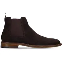 Manfield Bruine suède chelsea boots | Maat 43