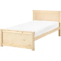 Beliani DAUPHIN - Eenpersoonsbed - Naturel - 90 x 200 cm - Hout