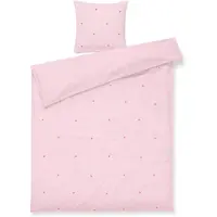 Juna Daisy Dekbedovertrekset 140x220 + 60x63 Cm Roze / Rood - Beddengoed Biologisch Katoen Pink - 646633