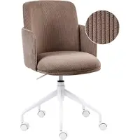 Beliani DRYDEN - Bureaustoel - Bruin - Corduroy