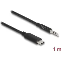 DeLOCK Audio Stereo Cable USB Type-C male to Stereo plug 3.5 mm 3 pin 1 m black