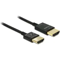 DeLOCK Dunne Premium Actieve HDMI kabel - versie 2.0 (4K 60Hz) / zwart - 3 meter