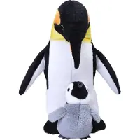 Wild republic knuffel Pinguïn 30 cm pluche zwart/wit 2-delig