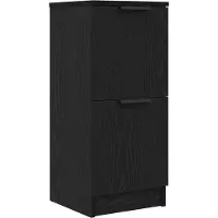 vidaXL Dressoir Zwart Eiken 30 x 30 x 70 cm Bewerkt hout