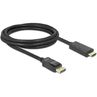 DeLOCK DisplayPort-HDMI kabel, 2m, verguld, zwart