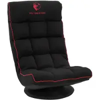 ML-Design Gaming vloerstoel 360° draaibaar Gaming fauteuil zwart-rood met hoofdsteun