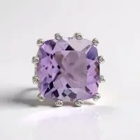 Cavill - Lavendel Amethist Hanger 1,66 ct - 925 Sterling Zilver - Antiek Kussen Slijpsel - Elegante Hangers - Braziliaanse Edelsteen