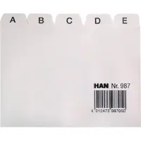 HAN Tabkaart HAN A-Z breed A7 lichtgrijs