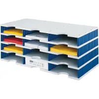 Styro styrodoc trio Sorteerstation Grijs, blauw C4 72,3 x 33,1 x 29,3 cm