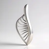 Cavill - Zilveren Hanger - 925 Sterling Zilver met Platina Plating - Elegant Filigrain Bladdesign - Vrouwelijke Statement Sieraden - 43x17 mm