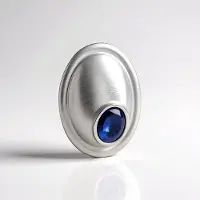 Cavill - 925 Sterling Zilver Hanger - Blauwe Ster Saffier 1,213 ct - Ovaal Cabochon - Elegante Monosono Collectie - Astera Sieraad