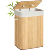 Nancy Nancy's Bamboe Wasmand - Opvouwbare Opbergmand - 72 Liter - 40 x 30 x 60 cm