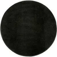 TT Home Binnen- en buitentapijt weerbestendig balkon keuken woonkamer tapijt 120 x 120 cm Rond zwart