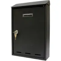 Verotech - Brievenbus - 330x220x70mm - Ciemny Grafiet - Stalen Deur met Sleutel - Inclusief 2 Sleutels