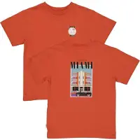 QPI T-shirt met backprint oranje Jongens Katoen Ronde hals Backprint - maat 98
