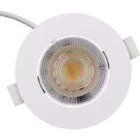 KOBI Downlight LED BRINO 3/5/7W 3CCT Wit - Instelbaar Vermogen & Lichtkleur | Zaagmaat 75mm | Geen fitting | Warm Wit-Koel Wit-Daglicht | 3-5-7 watt | 25.000 Branduren