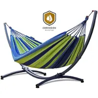 Potenza Hangmat met Standaard 2 Persoons PREMIUM – Verhoogde, Stevige Constructie & WEERBESTENDIG | | Comfortabele Hangmat | Max. Belast. 220 kg – Grande Singa
