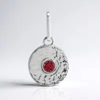 Cavill - Zilveren Hanger met Braziliaanse Roze Toermalijn 0,4ct - 925 Sterling Zilver & Palladium - Modern & Elegant