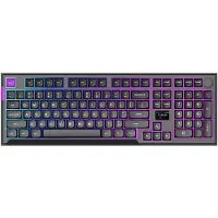 Preyon Silent Claw Gaming Toetsenbord, draadloos, mechanisch, Gateron Red Pro, gasket mount, LCD-display, RGB, full-size, PBT-toetsen, PC-toetsenbord, draadloos TKL
