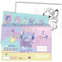 Giovas Lilo en Stitch Blast A/4 Spiraal Schetsboek met Stickers, 40 Pagina's