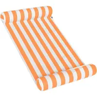 TRAVELLY Luxe Waterhangmat Zwembad – Oranje – Opblaasbare drijvende lounge