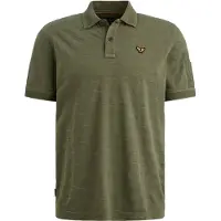 PME Legend Shirt 'Polo shirt with stripe pattern and flight pocket' groen